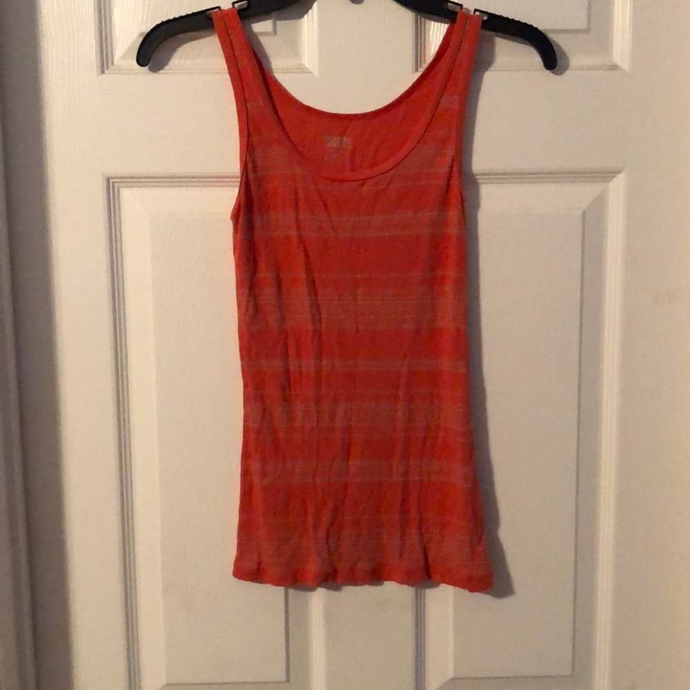 Orange form fitting tank top